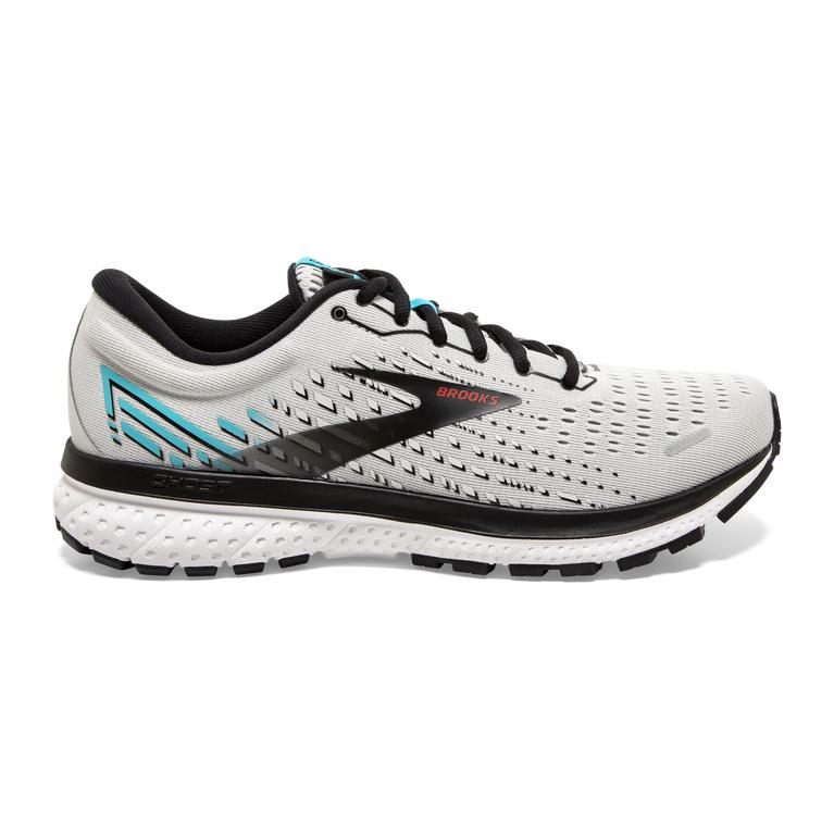 Brooks GHOST 13 Road Running Shoes Mens Outlet - Grey/Black/Capri (NGQ729548)